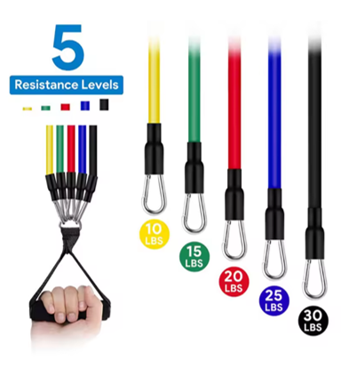 FlexFit 11-Piece Resistance Band Home Gym Kit — Up to 100 lbs